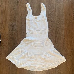 Ronny Kobo white knit dress